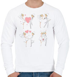 printfashion szerelem2 - Férfi pulóver - Fehér (4692417)