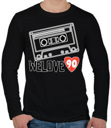 printfashion 90's - Férfi hosszú ujjú póló - Fekete (13559055)