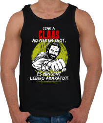 printfashion Csak a claas ad nekem erőt - Férfi atléta - Fekete (7623194)
