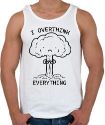 printfashion I overthink everything - Férfi atléta - Fehér (16339738)