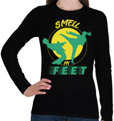 printfashion Smell my feet - Női hosszú ujjú póló - Fekete (7570481)