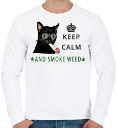 printfashion KEEP CALM - Férfi pulóver - Fehér (1440440)