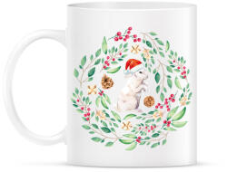 printfashion Karácsonyi nyuszi - Bögre - Fehér (5440994)