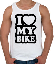 printfashion I love my bike - Férfi atléta - Fehér (2243580)