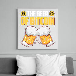 printfashion BITCOIN 4 EVER 76 - Vászonkép - Fehér (6640392)