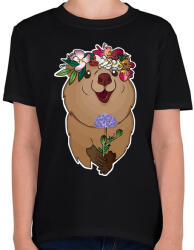 printfashion QUOKKA - Gyerek póló - Fekete (5148767)