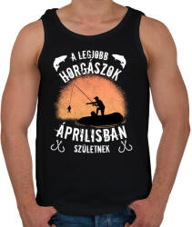 printfashion a legjobb horgászok - Férfi atléta - Fekete (4985701)