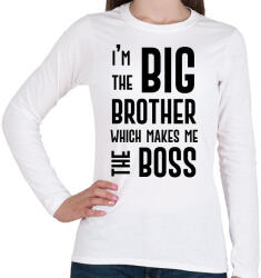 printfashion Big brother boss - Női hosszú ujjú póló - Fehér (7011583)