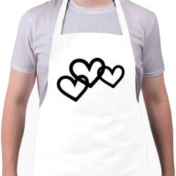 printfashion Black hearts - Kötény - Fehér (4909434)