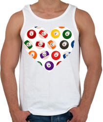 printfashion Biliárdos szív - Férfi atléta - Fehér (11846087)