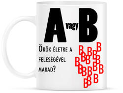 printfashion A vagy B - Bögre - Fehér (1695516)