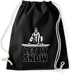 printfashion SNOWBOARD LET IT SNOW - Sportzsák, Tornazsák - Fekete (10779474)
