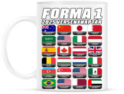 printfashion Forma 1 2025 versenyek - Bögre - Fehér (16851106)