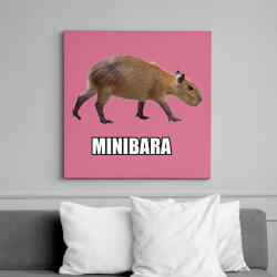 printfashion Capybara család - Minibara - Vászonkép - Rózsaszín (13855192)
