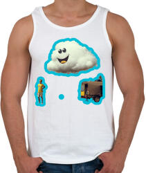 printfashion DSL Cloud Smiley #6 - Férfi atléta - Fehér (15989709)