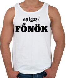 printfashion az igazi főnök - Férfi atléta - Fehér (3784082)