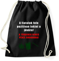 printfashion POZITÍV JÖVŐKÉP - Sportzsák, Tornazsák - Fekete (1806526)