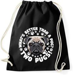 printfashion Két kutya jobb mint egy - Sportzsák, Tornazsák - Fekete (983412)