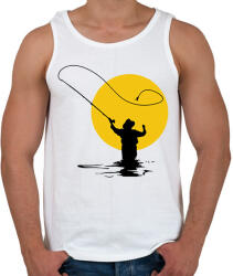 printfashion Horgászok ásza - Férfi atléta - Fehér (2464526)