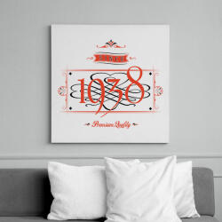 printfashion since-1938-red-black - Vászonkép - Fehér (6622912)