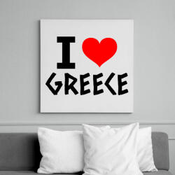 printfashion I love Greece 2 - Vászonkép - Fehér (10546858)