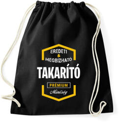 printfashion Takarító prémium minőség - Sportzsák, Tornazsák - Fekete (1469233)