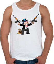 printfashion Monopoly+ kalasnyikov - Férfi atléta - Fehér (2414106)