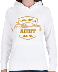 printfashion Audis sofőr - Női kapucnis pulóver - Fehér (4795886)