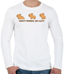 printfashion Capybara 02 - Férfi hosszú ujjú póló - Fehér (14460211)