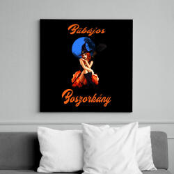 printfashion bűbájos boszorkány - Vászonkép - Fekete (10481806)