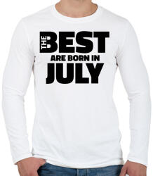 printfashion The Best are born in july - Férfi hosszú ujjú póló - Fehér (5424259)