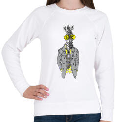 printfashion Hipster Zebra - Női pulóver - Fehér (1247586)