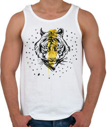 printfashion Arany tigris - Férfi atléta - Fehér (4791016)