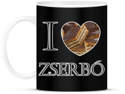 printfashion I love zserbó - Bögre - Fekete (8695350)
