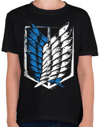 printfashion A szabadság szárnyai - Gyerek póló - Fekete (1243302)