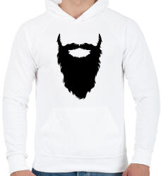 printfashion Beard - Férfi kapucnis pulóver - Fehér (1675686)