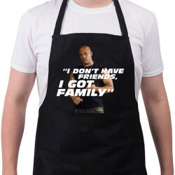 printfashion Dom Toretto - Kötény - Fekete (5204286)