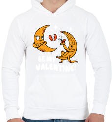 printfashion Banán és hold szerelem - Férfi kapucnis pulóver - Fehér (11884699)