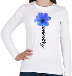 printfashion Happiness - Női hosszú ujjú póló - Fehér (13267299)