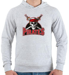 printfashion Pirates Logó - Férfi kapucnis pulóver - Sport szürke (1787164)