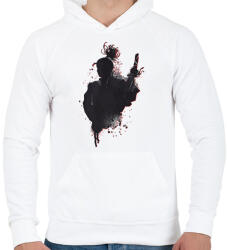 printfashion Ninja árnyékharcos - Férfi kapucnis pulóver - Fehér (11374853)