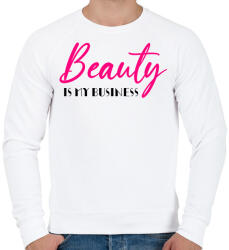 printfashion Beauty is my business - Férfi pulóver - Fehér (10971307)
