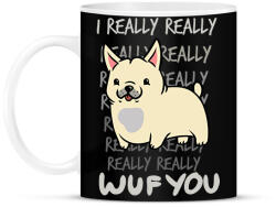 printfashion Francia bulldog bézs - Bögre - Fekete (1488822)