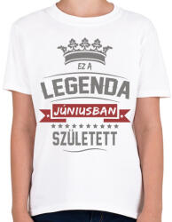 printfashion Ez a legenda júniusban született - Gyerek póló - Fehér (2459844)