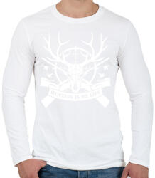printfashion Hunting - Férfi hosszú ujjú póló - Fehér (5304881)