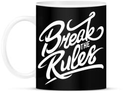 printfashion Szegd meg a szabályokat! - Bögre - Fekete (792273)