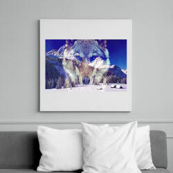 printfashion wolf - Vászonkép - Fehér (6624504)