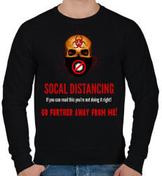 printfashion social distancing - Férfi pulóver - Fekete (2503330)