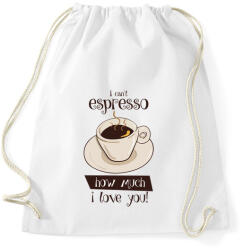 printfashion Eszpresszó - Sportzsák, Tornazsák - Fehér (443819)