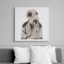 printfashion Madár koponya - Vászonkép - Fehér (6629213)